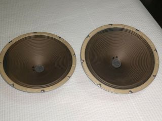 Vintage 12 " Rola Speaker Matched Pair 8 Ohm Alnico Magnet Instrument 30w
