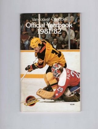 1981 - 82 Nhl Vancouver Canucks Media Guide