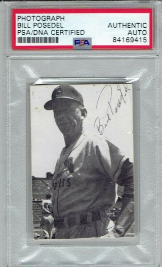 Bill Posedel (d.  1989) Dodgers,  Boston Bees/braves Psa/dna Cert Auth Autograph