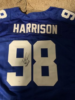 Damon Snacks Harrison Autographed Signed York Giants Jersey Lions Steiner