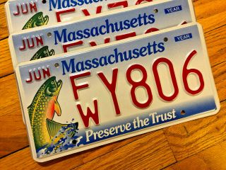 Massachusetts Preserve The Trust License Plate -