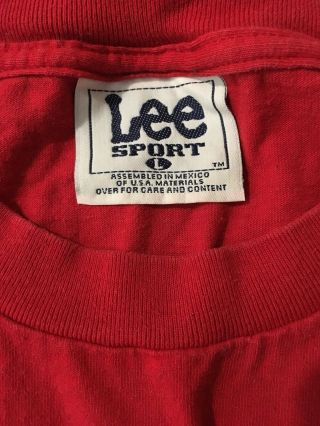 Vintage Lee Sport Detroit Red Wings T - shirt Large L 3