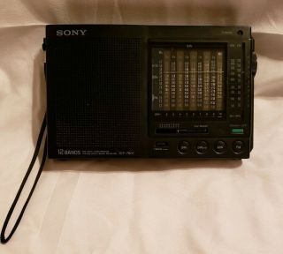 Sony Icf - 7601 Radio 12 - Band Receiver Fm/mw/sw Vintage