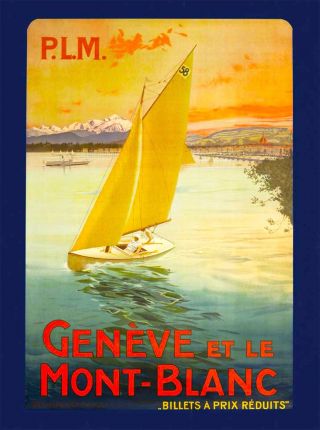 Geneve Geneva Switzerland Suisse Vintage Travel Advertisement Poster Print