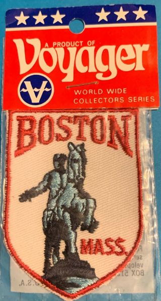 Vintage Boston Mass George Washington On A Horse Patch Mip