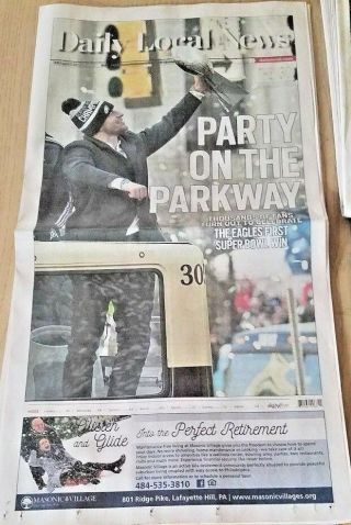 2 - 9 - 18 Philadelphia Eagles Bowl Parade Philly Daily Local Newspaper
