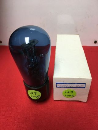 Arcturus Blue Glass Globe 27 127 Radio Tube Tests Great (vintage)