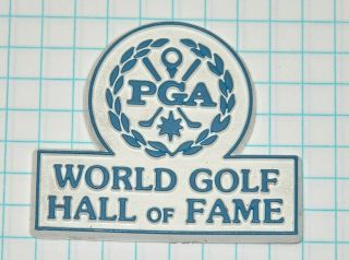 Vintage Pga World Golf Hall Of Fame Logo Rubber Refrigerator Magnet 1