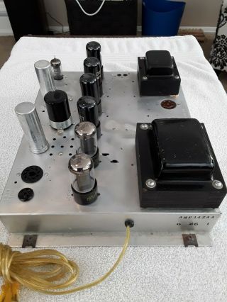 Magnavox Mono Tube Amplifier - Amp142aa - Quad 6v6,  12ax7,  5y3