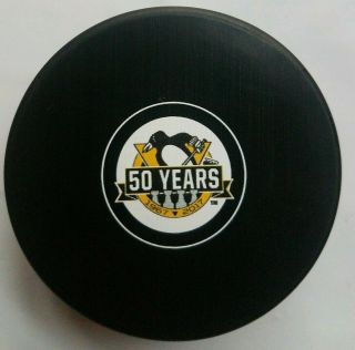 1967 - 2017 Pittsburgh Penguins 50 Years Nhl Inglasco Hockey Puck Slovakia