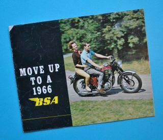 1966 Bsa Motorcycle Brochure Book Cyclone Lightning Rocket Spitfire