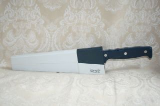 Vintage Wilkinson Sword 8 " Blade Knife W Self Sharpening Holder Blue Handle