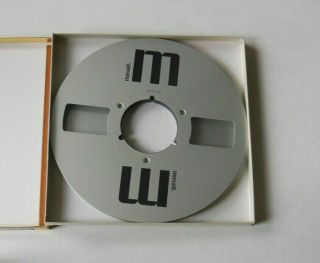 Metal Reel To Reel 10.  5 " Empty Reel For 1/4 " Tape Maxell Nab Hub Vintage W Box