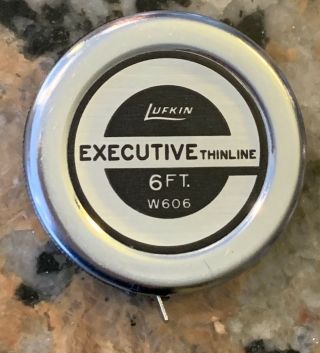 Vintage Lufkin Executive Thin Line 6 Foot W606 1.  75 Inch Diameter