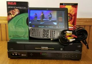 Toshiba W - 522 Vcr 4 - Head Hi - Fi Stereo Vhs Player Recorder Commercial Skip Remote