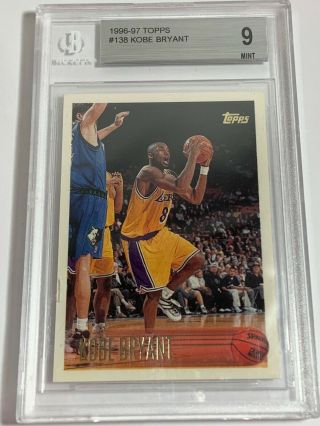 Rookie Card Rc 1996 - 97 138 La Lakers 9 Bgs Kobe Bryant Topps (dr)