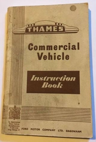 Vintage Commercial Thames,  Sussex 1956 Instruction H/book V Type Engine