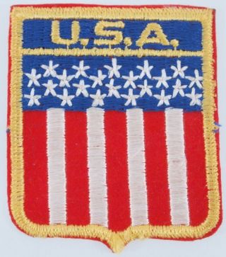 Vintage Usa United States Flag Souvenir Embroidered Iron On Patch