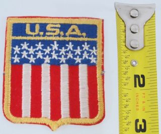 Vintage USA United States Flag Souvenir Embroidered Iron On Patch 2