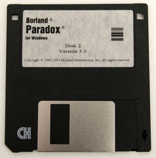 Vintage Borland Paradox for Windows Version 5.  0 relational database management 3