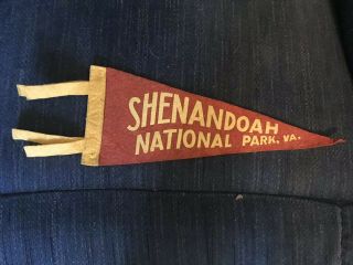 Shenandoah National Park 14” Pennant Tourist Souvenir Vintage Ships