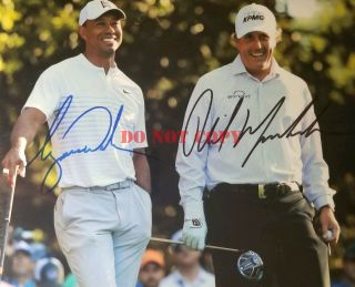 Tiger Woods & Phil Mickelson Signed 8x10 Autogrpahed Photo Reprint