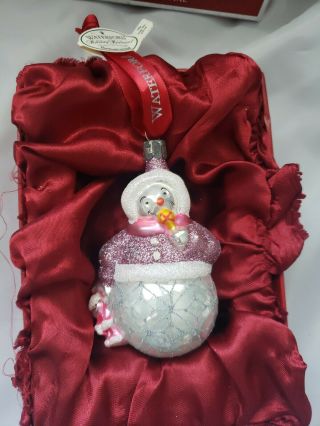 Vintage Waterford Holiday Heirlooms Ornament Snowman Anniversary Annie