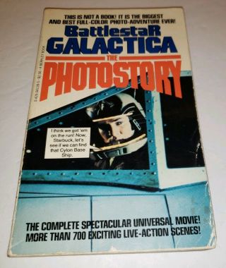 Battlestar Galactica The Photo Story Paperback Book Vintage 1979 Richard Hatch