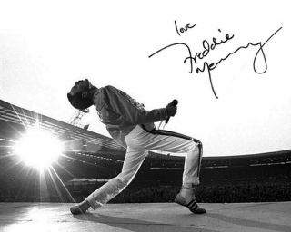 Freddie Mercury Queen Autographed 8x10 Photo (rp)