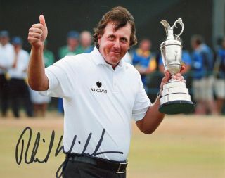 Phil Mickelson Signed Autograph 8x10 Photograph Pga Golf Masters Rare