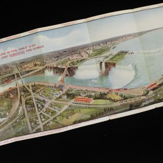 1925 Brochure w/ Color Map Niagara Falls Postal Service Convention Excursion 3