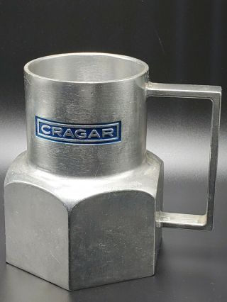 Vintage Cragar Wheels Chug - A - Lug Aluminum Lug Nut Promo Mug Cup Usa Ss