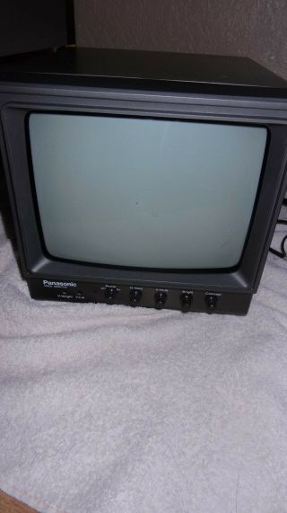Vintage Panasonic Tr - 930a 8 " B/w Monochrome Video Cctv Tv Monitor Security Retro
