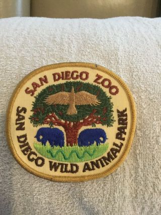 San Diego Zoo Wild Animal Park California Souvenir Embroidered Patch Badge