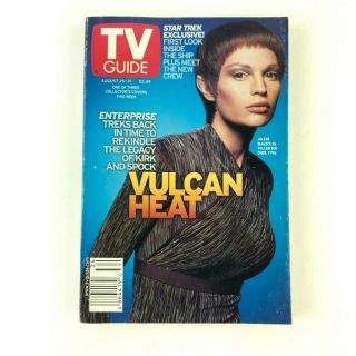 Tv Guide August 25 - 31 2001 Vulcan Heat Jolene Blalock Cover Vintage