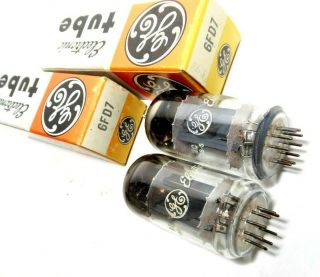 Matched Pair 6fd7 Tubes Rca Usa Nos Fat Bottle Black - Grey Plates Woo Audio 6 Ge