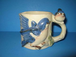 Vintage Bluebird Of Happiness Bird Ceramic Creamer Takahashi Of San Francisco