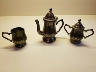 Vintage Silver Plated Godinger Miniature Tea Set