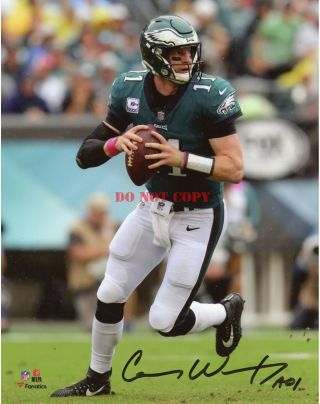 Carson Wentz Philadelphia Eagles Autographed 8x10