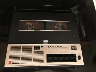 Vintage Panasonic Rq - 156s Reel To Reel Solid State Tape Recorder - With Microphone