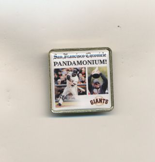 Sf Chronicle Pandemonium San Francisco Giants Mlb Baseball Press Media Pin