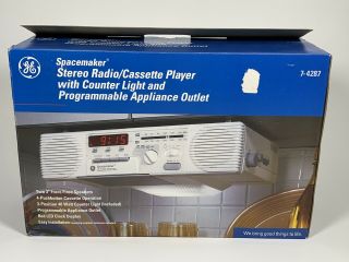 Nib Vintage Ge Spacemaker Stereo Radio Cassette Player Counter Light