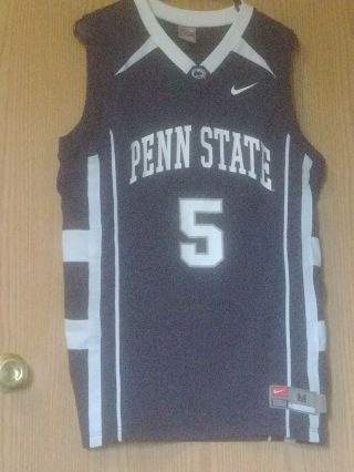 Penn State Nittany Lions Blue Nike Team Basketball Jersey 5 Medium M