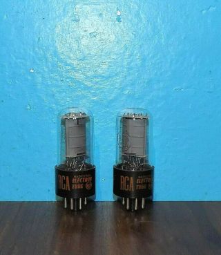 2 Strong Rca 6v6gta Tubes Clear Glass Dual D Getters Matched
