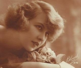Bleuet Lovely French Lady Vintage Real Photo Postcard