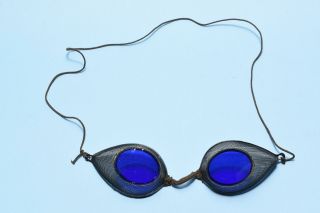 Vintage Cobalt Blue Welding Goggles - Steampunk Supply