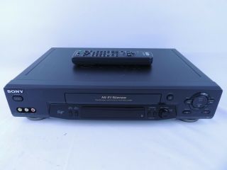 Sony Slv - N71 Vcr Vhs Player Video Cassette Recorder Hi - Fi Stereo W/remote