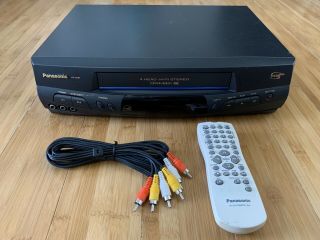 Panasonic Vhs Player W/ Remote Pv - 8451 Vcr 4 - Head Hi - Fi Stereo Video Recorder