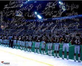 1985 Chicago Bears Team Signed Autographed 8x10 Photo (rp)