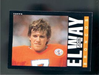 1985 Topps Football Set 1 - 396 With Binder,  Pages,  Elway,  Warren Moon Rc Nm/nmmt